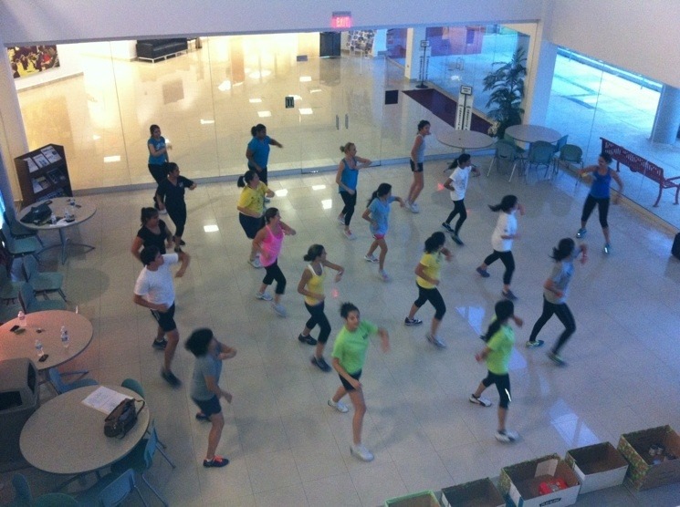 Students Exercising